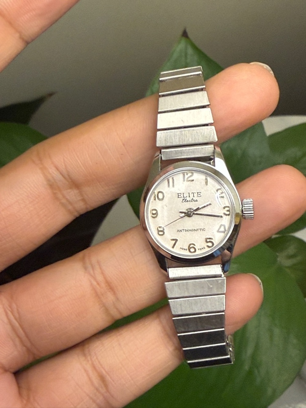 Elite Electra Vintage Silver Antimagnetic Ladies Watch